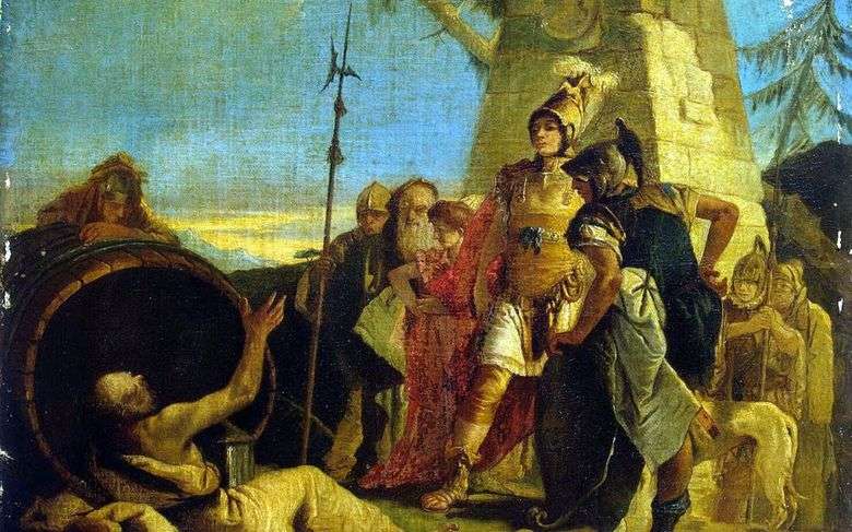 Aleksander Wielki i Diogenes   Giovanni Battista Tiepolo