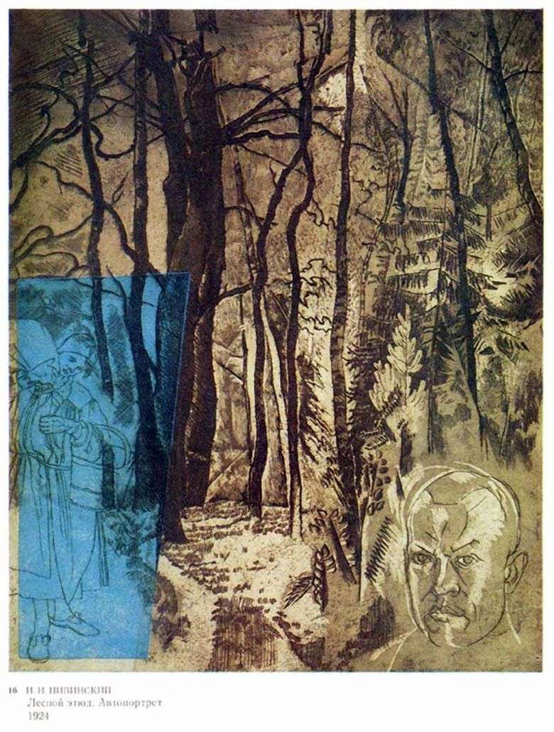 Etiuda leśna. Autoportret   Ignacy Niwiński