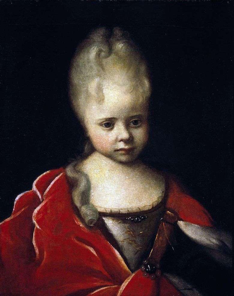 Portret Elizabeth Petrovna jako dziecko   Ivan Nikitin