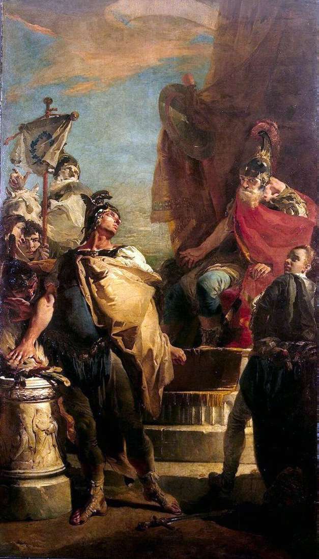 Muzio Scovola w obozie Porsenna   Giovanni Battista Tiepolo
