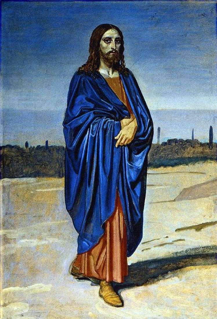 Wizerunek Chrystusa. Fragment obrazu   Alexander Ivanov