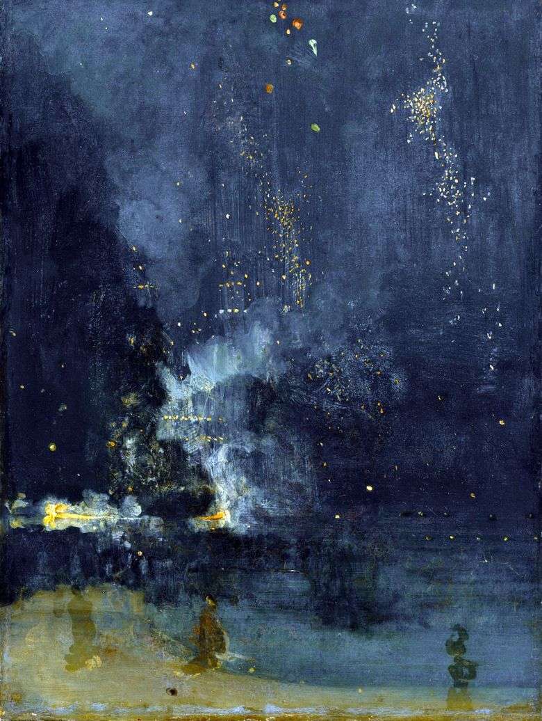 Nokturn w czerni i złocie. Missile Falling   James Whistler