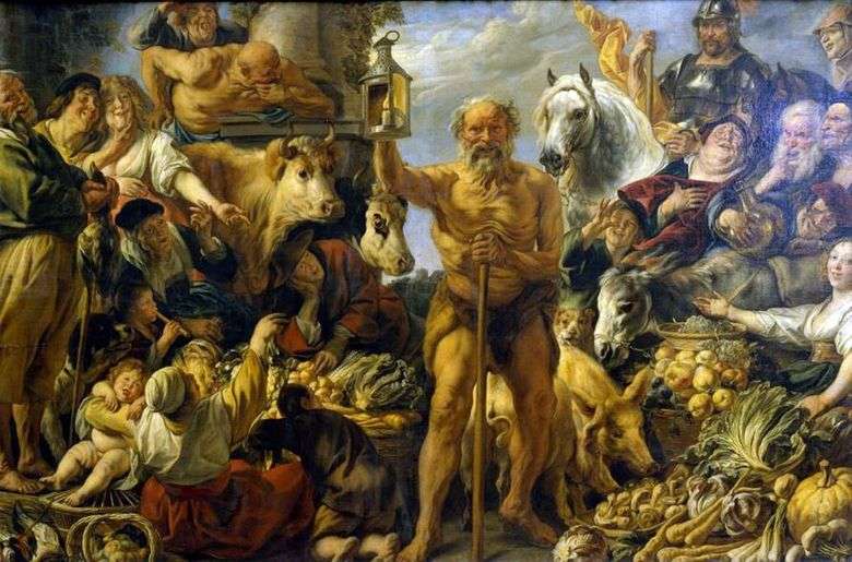 Diogenes szuka Man   Jacob Jordaens