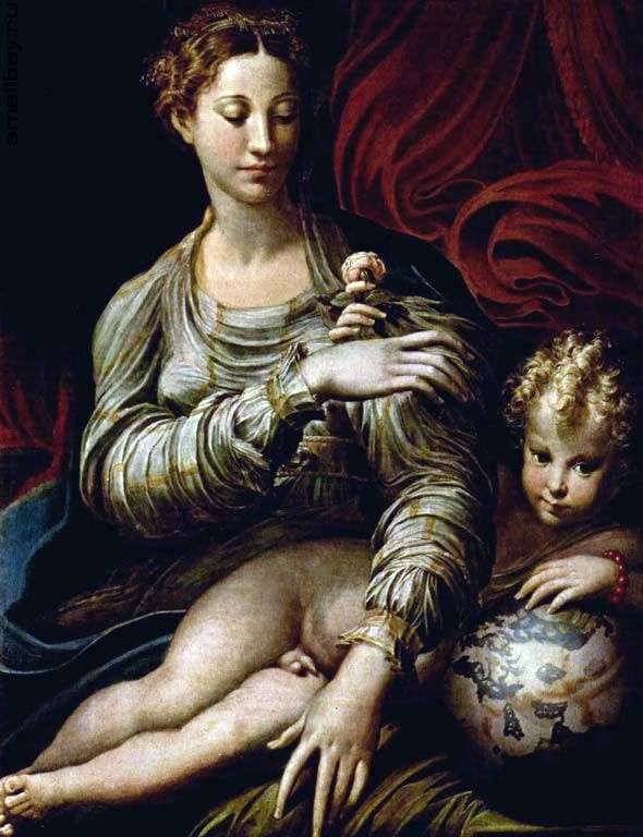 Madonna z różą   Francesco Parmigianino