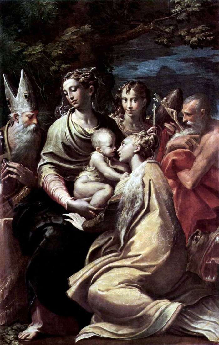 Madonna ze św. Małgorzatą i innymi świętymi   Francesco Parmigianino
