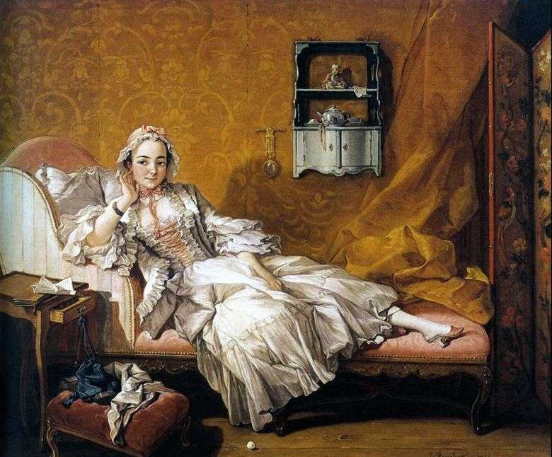 Portret żony malarza Marie Jeanne Buzot   Francois Boucher