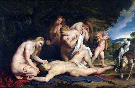 Śmierć Adonisa   Peter Rubens
