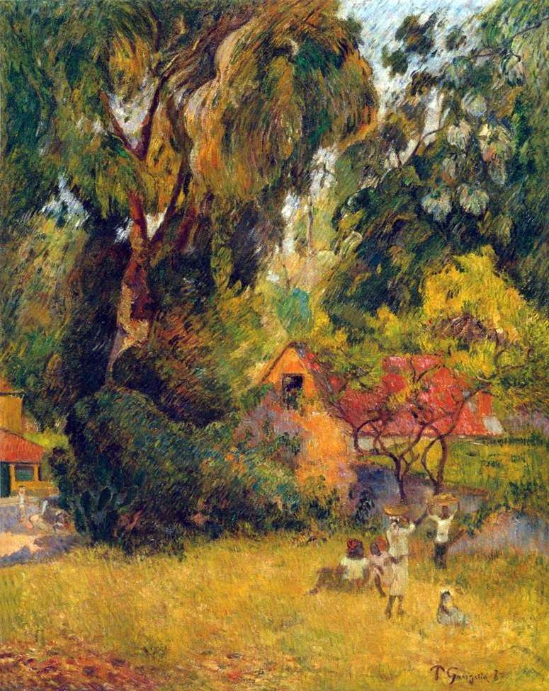 Chatki pod drzewami   Paul Gauguin