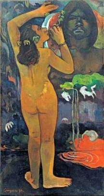 Hina, bogini księżyca i Te Fatou, duch ziemi (Księżyc i Ziemia)   Paul Gauguin