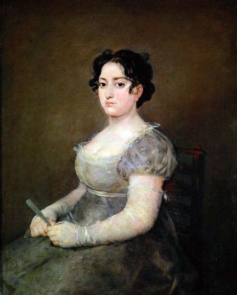 Kobieta z fanem   Francisco de Goya