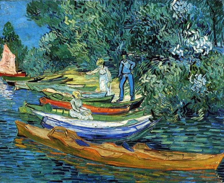 Wybrzeże z łodziami w Auvers na rzece Oise   Vincent Van Gogh