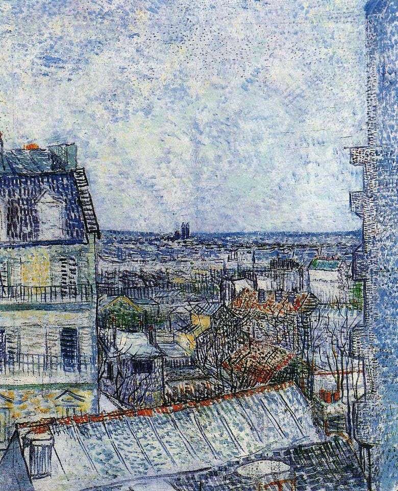 Paryski widok z pokoju Vincenta na Rue Lepic II   Vincent Van Gogh