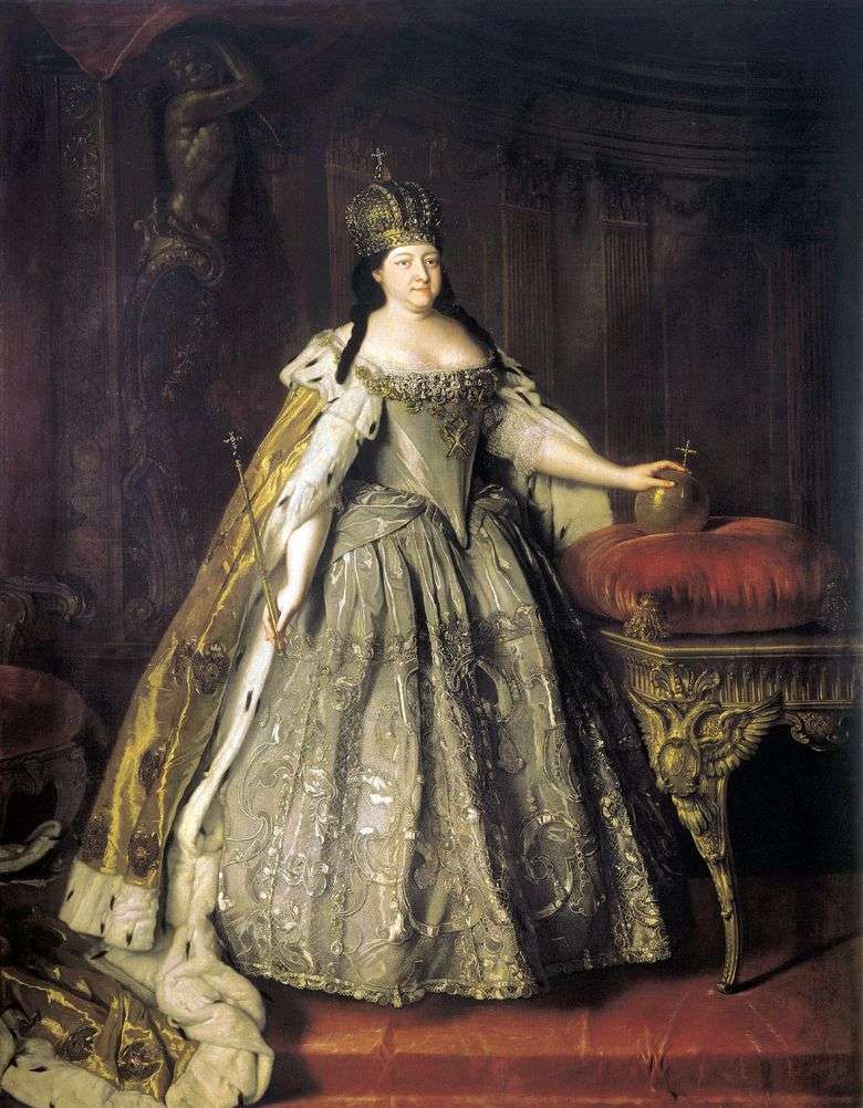 Portret cesarzowej Anny Ioannovnej   Louis Caravaque