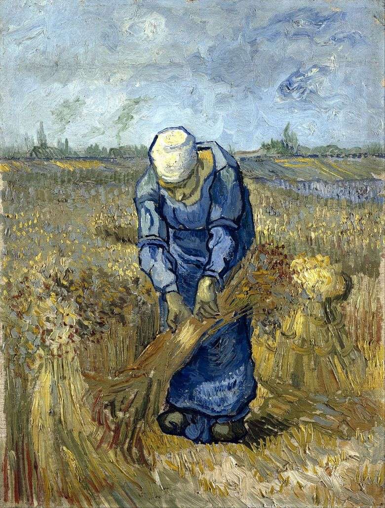 Chłopska kobieta dzierży snopy (po Millet)   Vincent Van Gogh