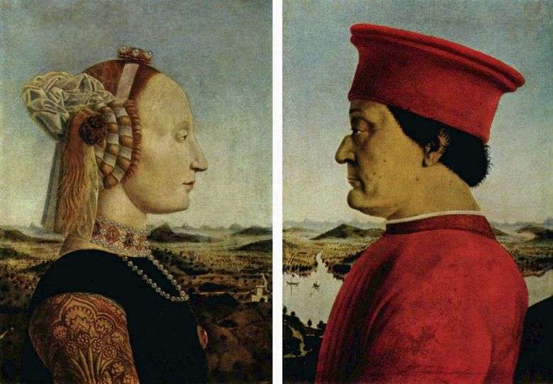 Portret księcia Federigo Montefeltro i księżnej Battisty Sforzy   Piero della Francesca