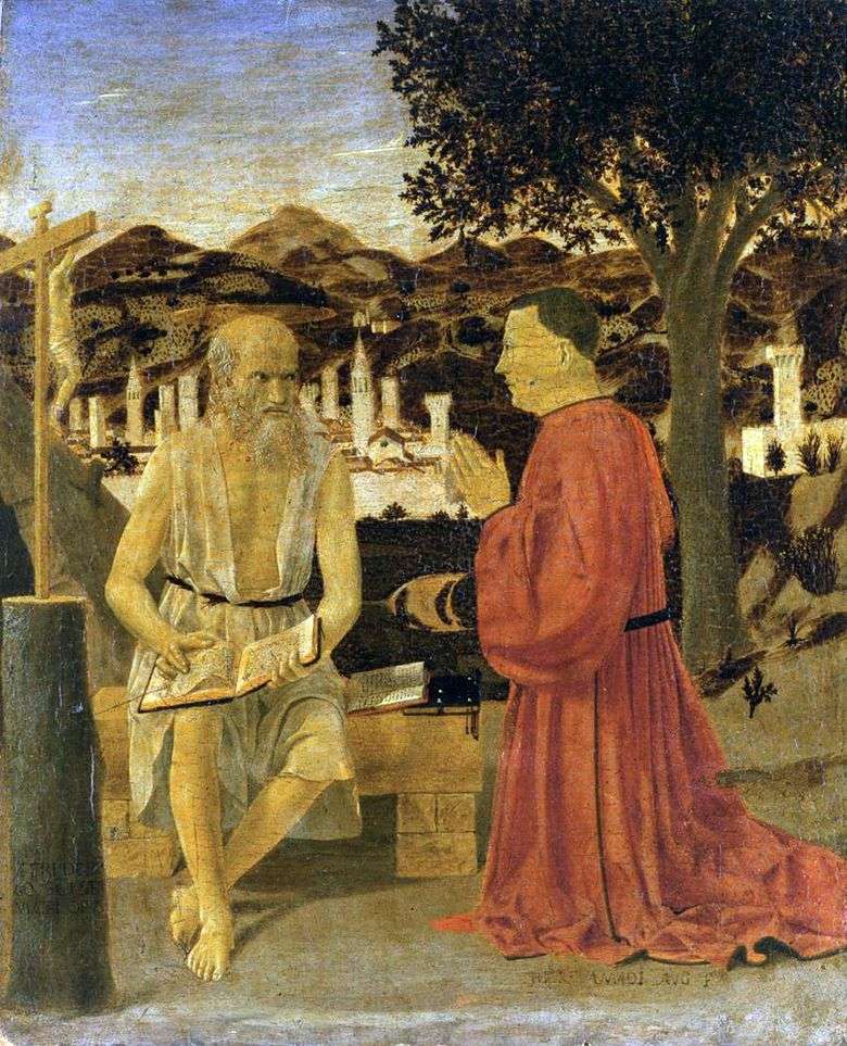 Saint Jerome with the Donor   Piero della Francesca