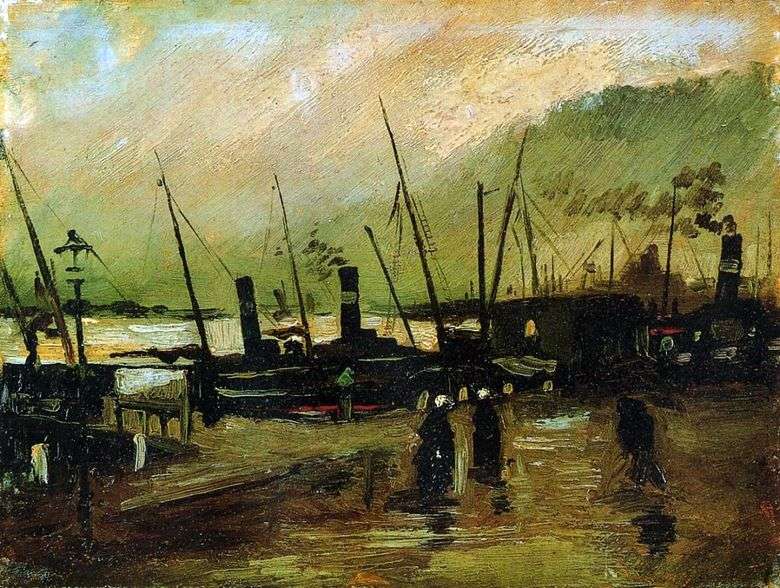Nabrzeże ze statkami w Antwerpii   Vincent Van Gogh