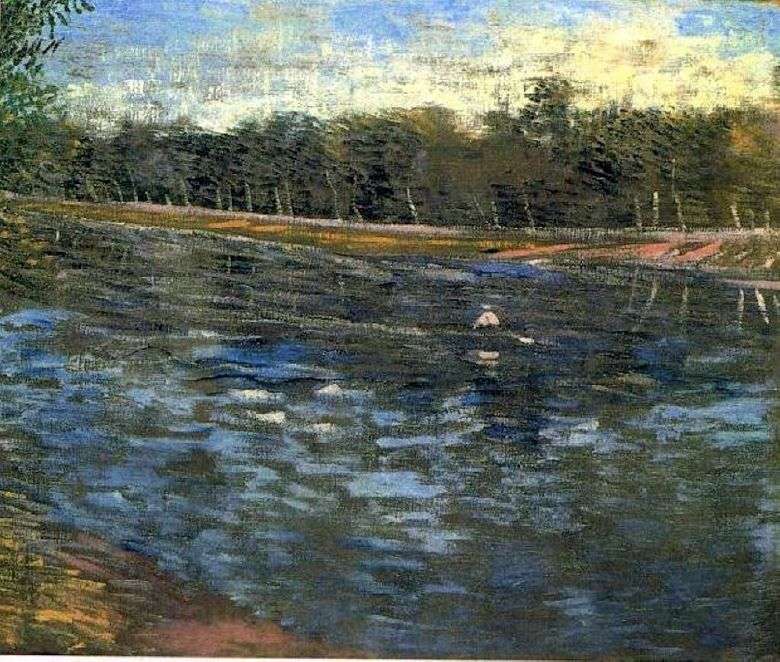 Sekwana i łódź wiosłowa   Vincent Van Gogh