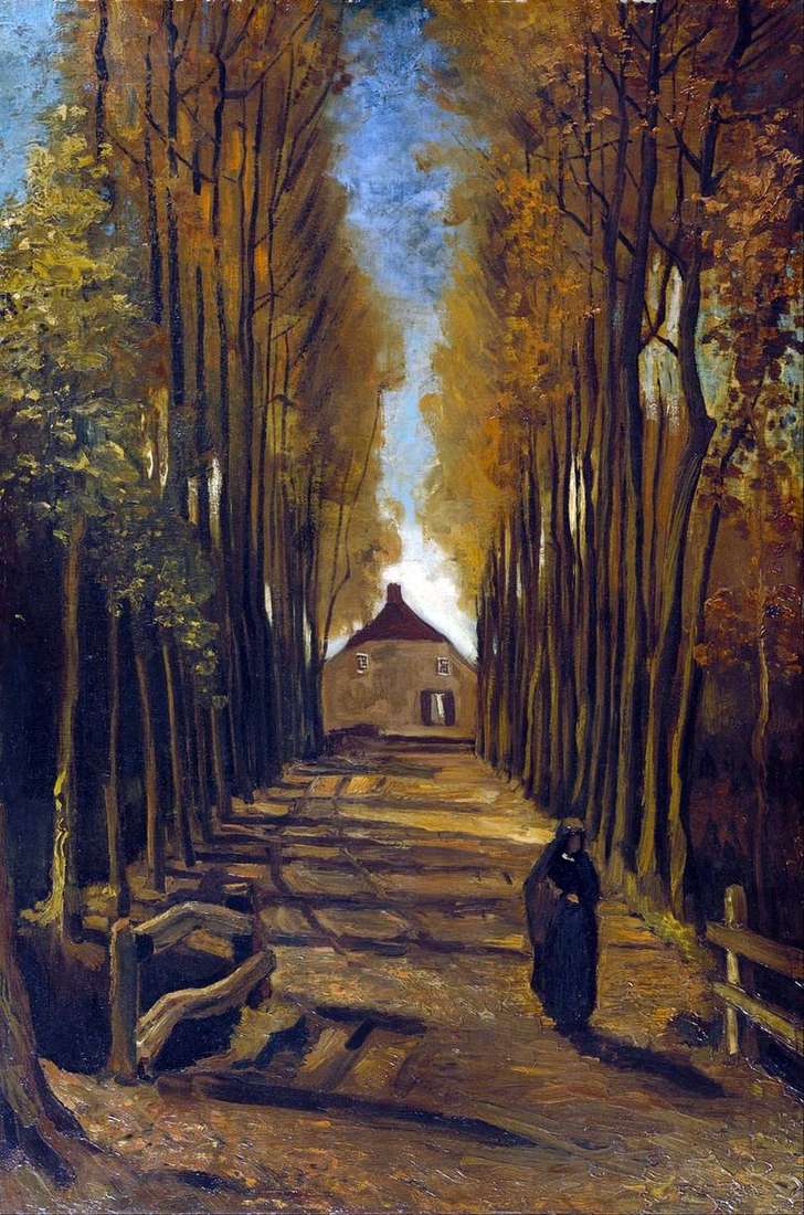 Jesienna aleja topoli   Vincent Van Gogh