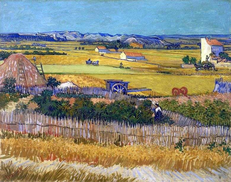 Żniwa w La Croce i Montmajor w tle (zbiory)   Vincent Van Gogh