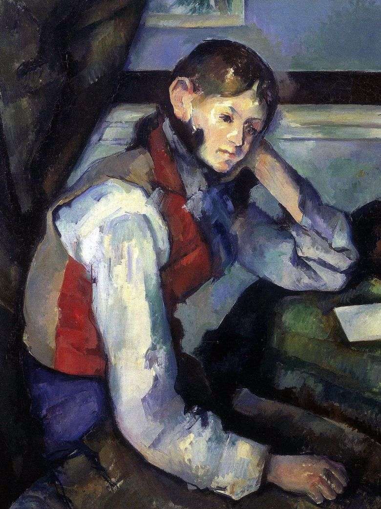 Chłopiec w czerwonej kamizelce   Paul Cezanne