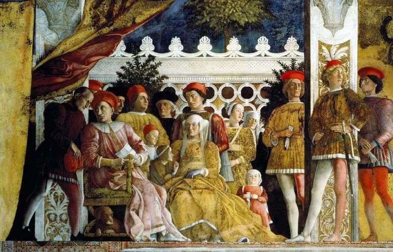 Ludovico Gonzaga, jego rodzina i podwórze   Andrea Mantegna