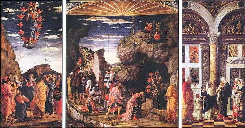 Tryptyk z adoracją Trzech Króli   Andrea Mantegna