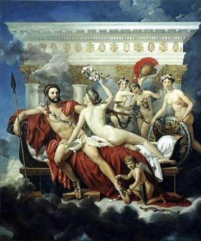Mars rozbrojony przez Wenus i trzy łaski   Jacques Louis David