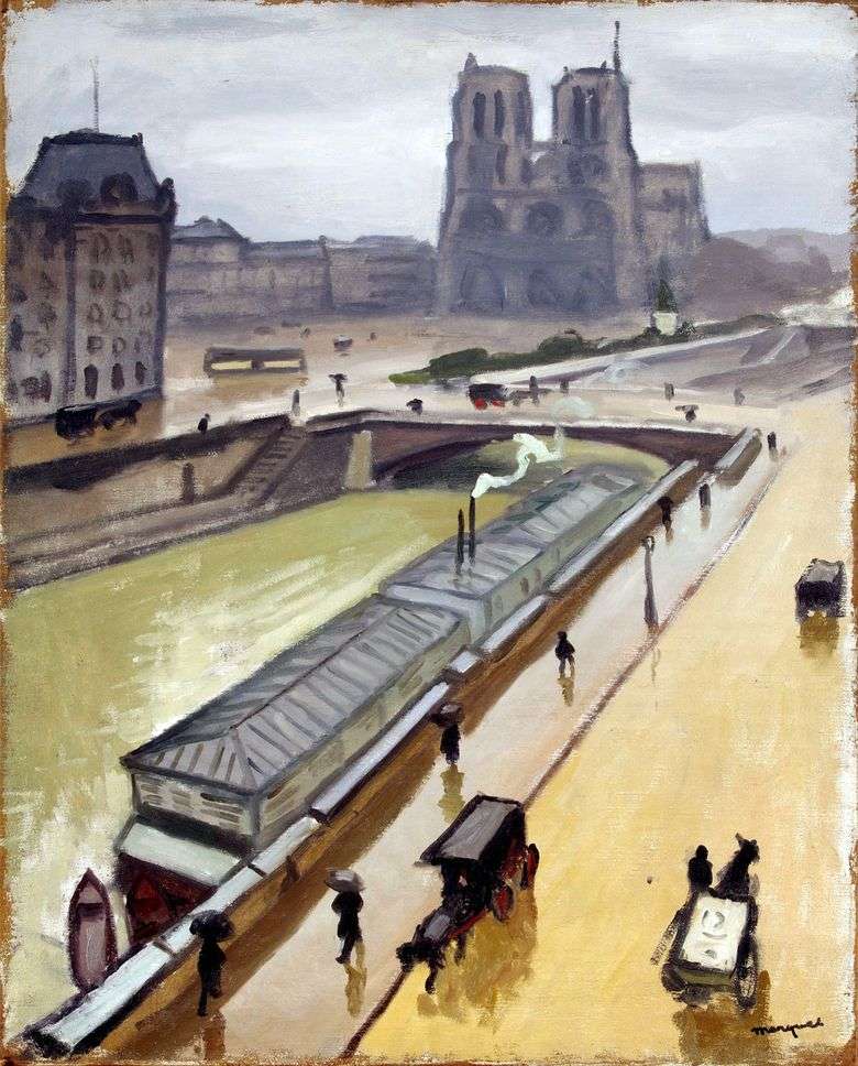 Deszczowy dzień w Paryżu. Notre Dame   Albert Marquet