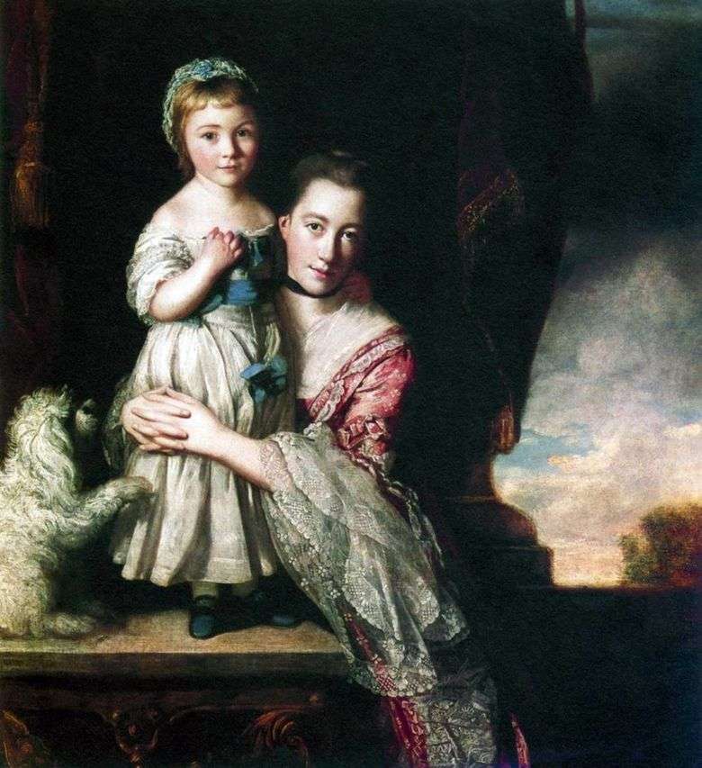 Georgiana, hrabina Spencer, z córką   Joshua Reynolds