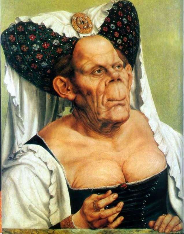Groteskowy portret starej kobiety (Brzydka księżna)   Quentin Mauss