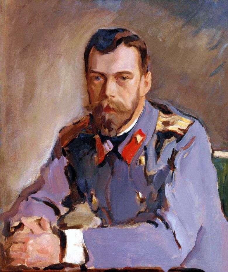 Portret cesarza Mikołaja II   Walentyna Serowa