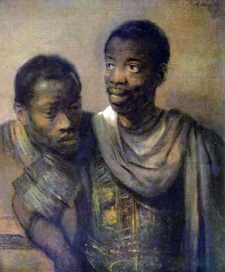 Dwóch czarnych   Rembrandt Harmens Van Rhine