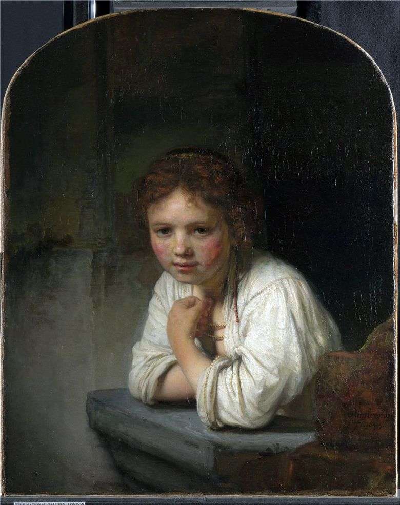 Dziewczyna przy oknie   Rembrandt Harmens Van Rhine