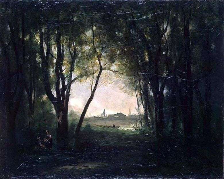 Krajobraz z jeziorem   Camille Corot