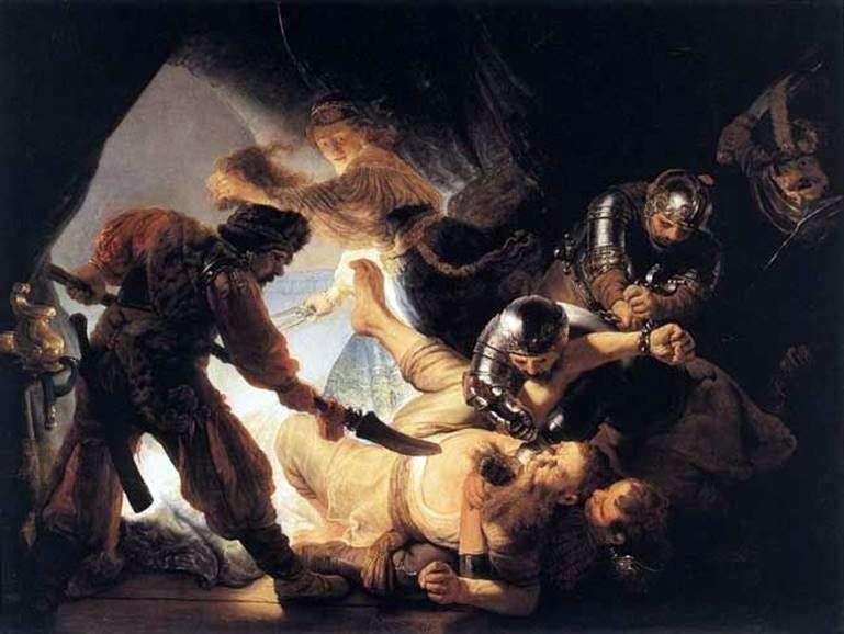 Oślepienie Samsona   Rembrandt Harmens Van Rhine