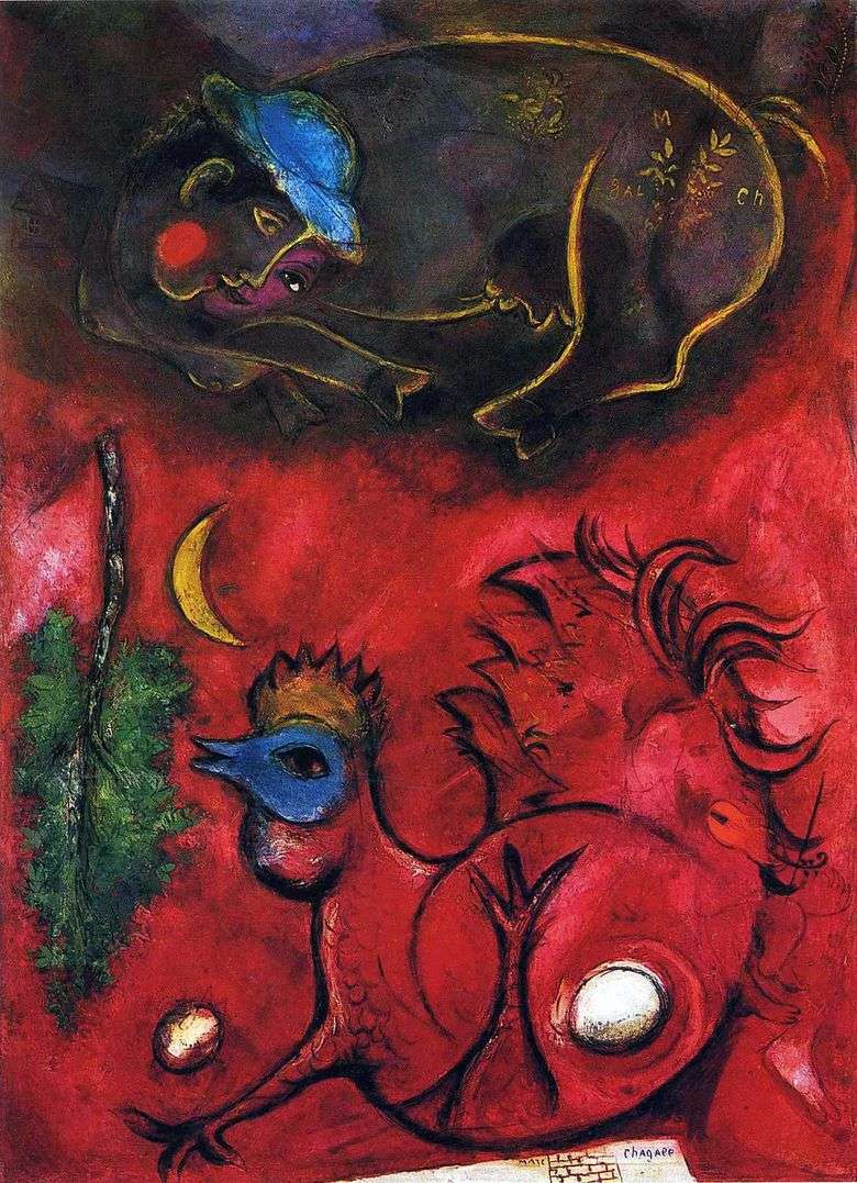 Słuchanie koguta   Marc Chagall