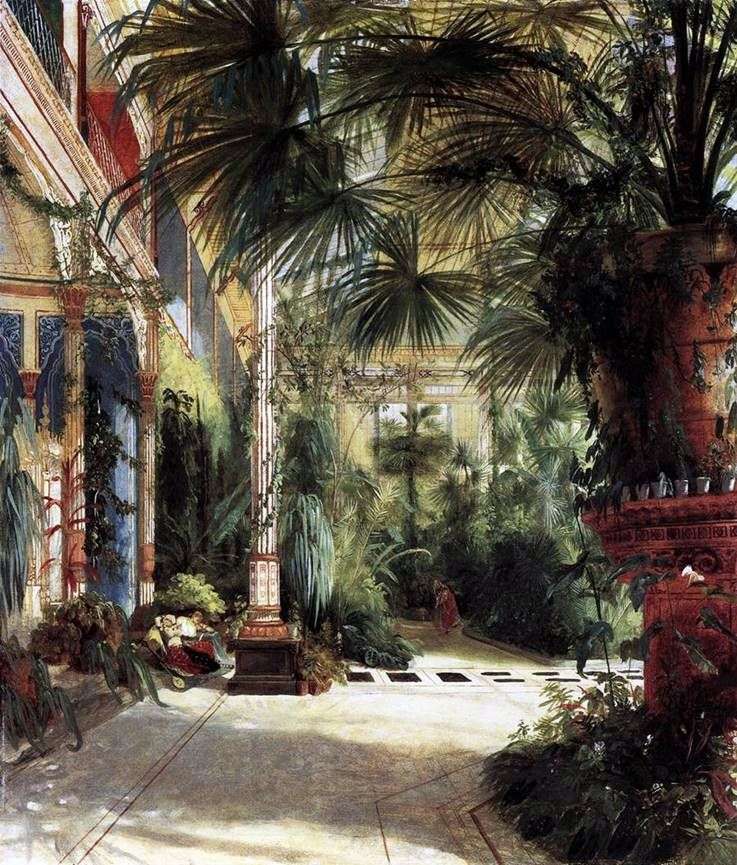 Palm Yard Friedrich Wilhelm   Carl Edouard Ferdinand Blechen