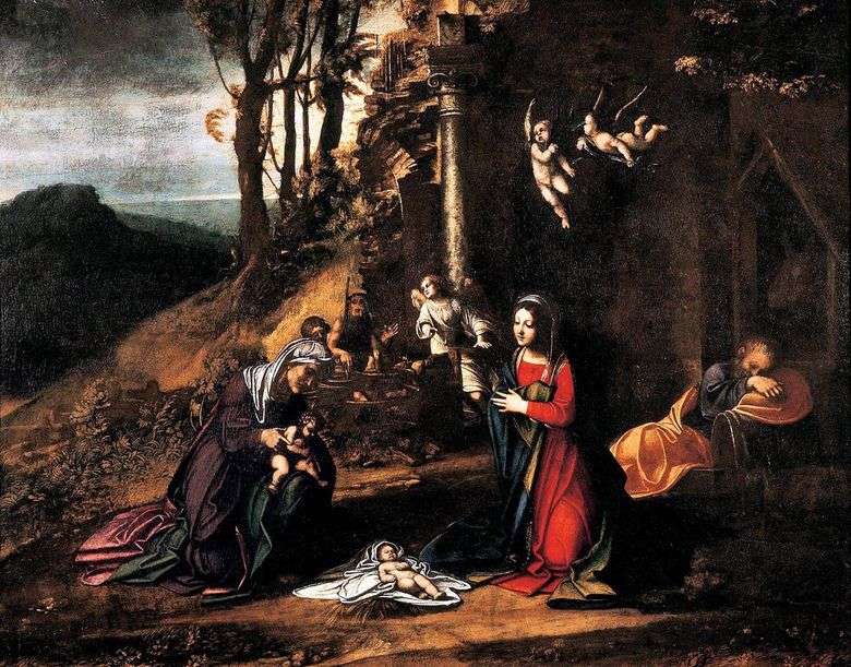 Boże Narodzenie z St. Elżbieta i mały Jan Chrzciciel   Correggio (Antonio Allegri)
