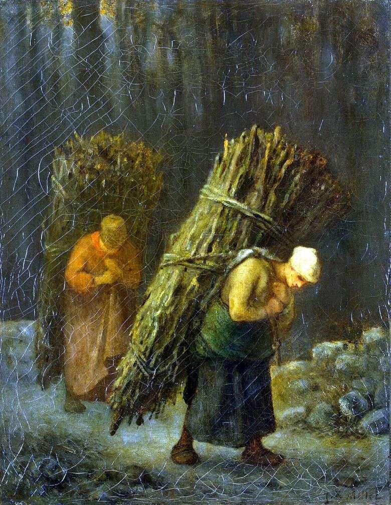 Chłopska kobieta z chrustem   Jean Francois Millet