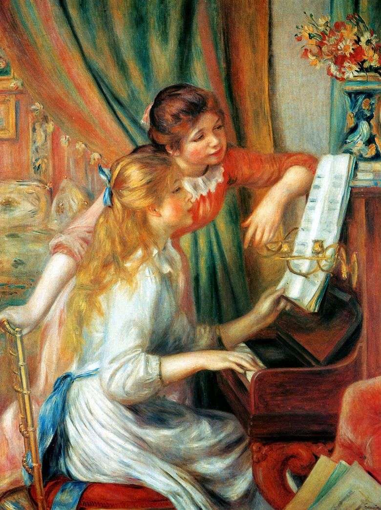 Dziewczyny przy fortepianie (Girls at the piano)   Pierre Auguste Renoir