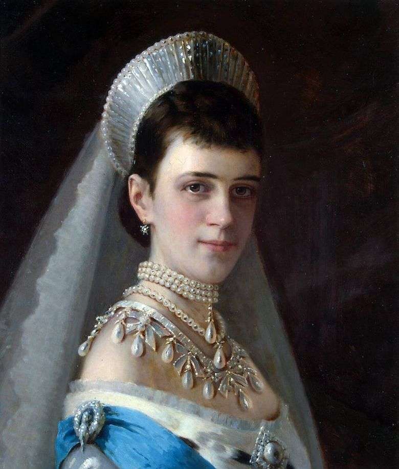 Portret cesarzowej Marii Fiodorowej w perłowym kapeluszu   Ivan Kramskoy