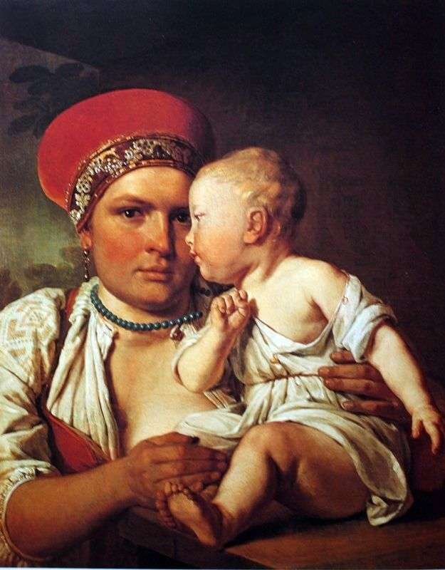 Pielęgniarka z dzieckiem   Alexey Venetsianov