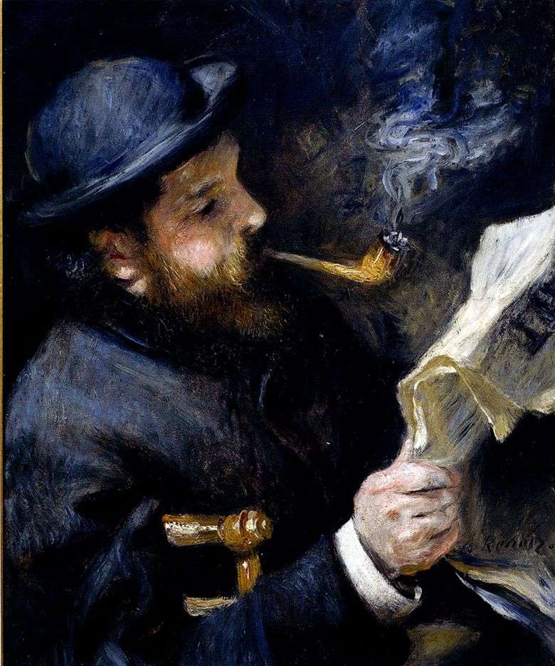 Monet czyta   Pierre Auguste Renoir
