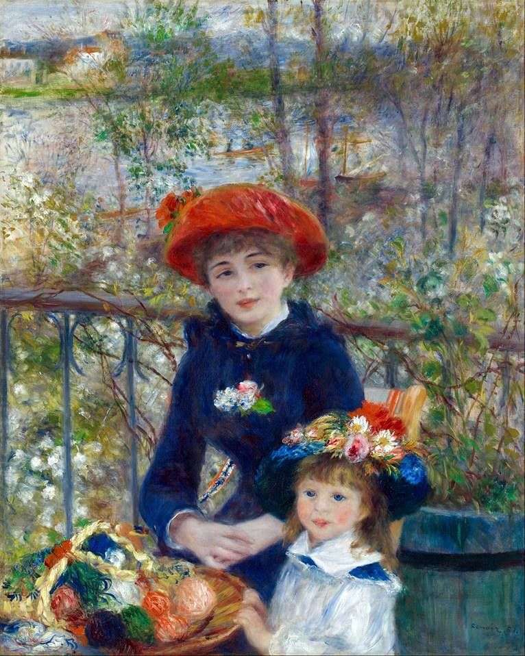 Na tarasie (Dwie Siostry)   Pierre Auguste Renoir