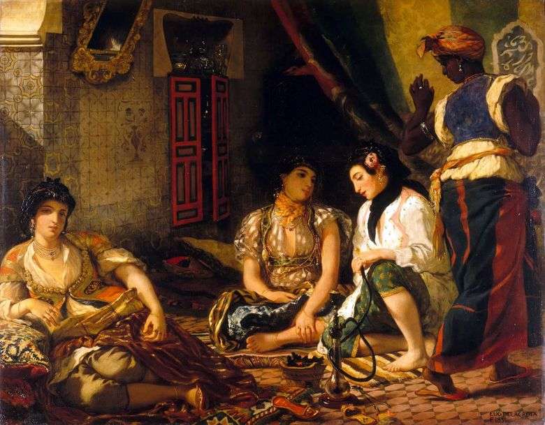 Algierskie kobiety w swoich komnatach   Eugene Delacroix
