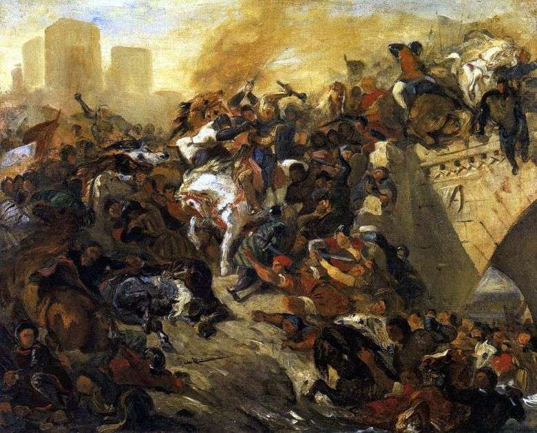 Bitwa pod Teyebur   Eugene Delacroix