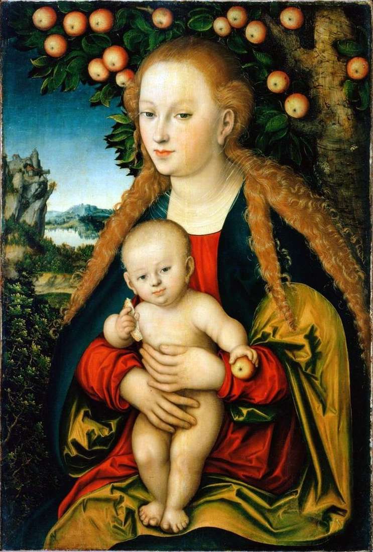 Madonna z Dzieciątkiem pod jabłonią   Lukas Cranach