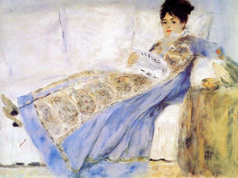 Portret żony Claude Moneta na kanapie   Pierre Auguste Renoir