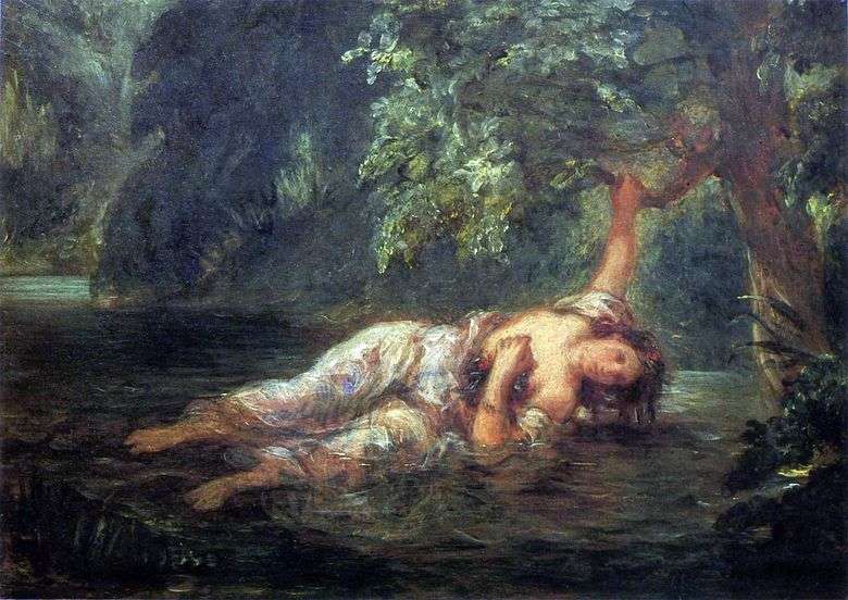 Śmierć Ofelii   Eugene Delacroix